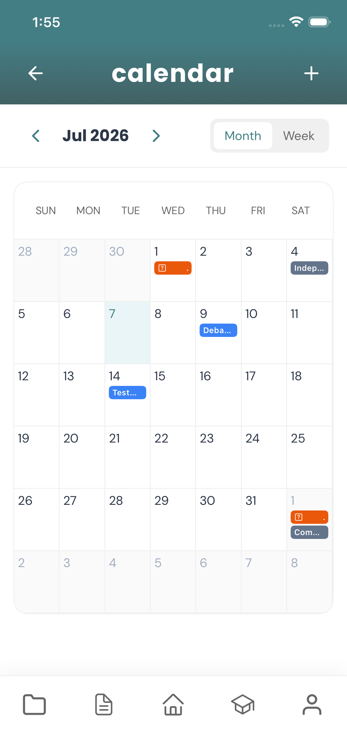 Stay on schedule. on mobile