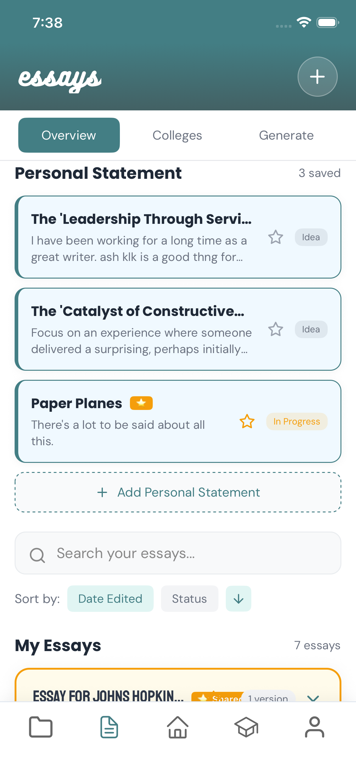 A smarter way to write essays. on mobile