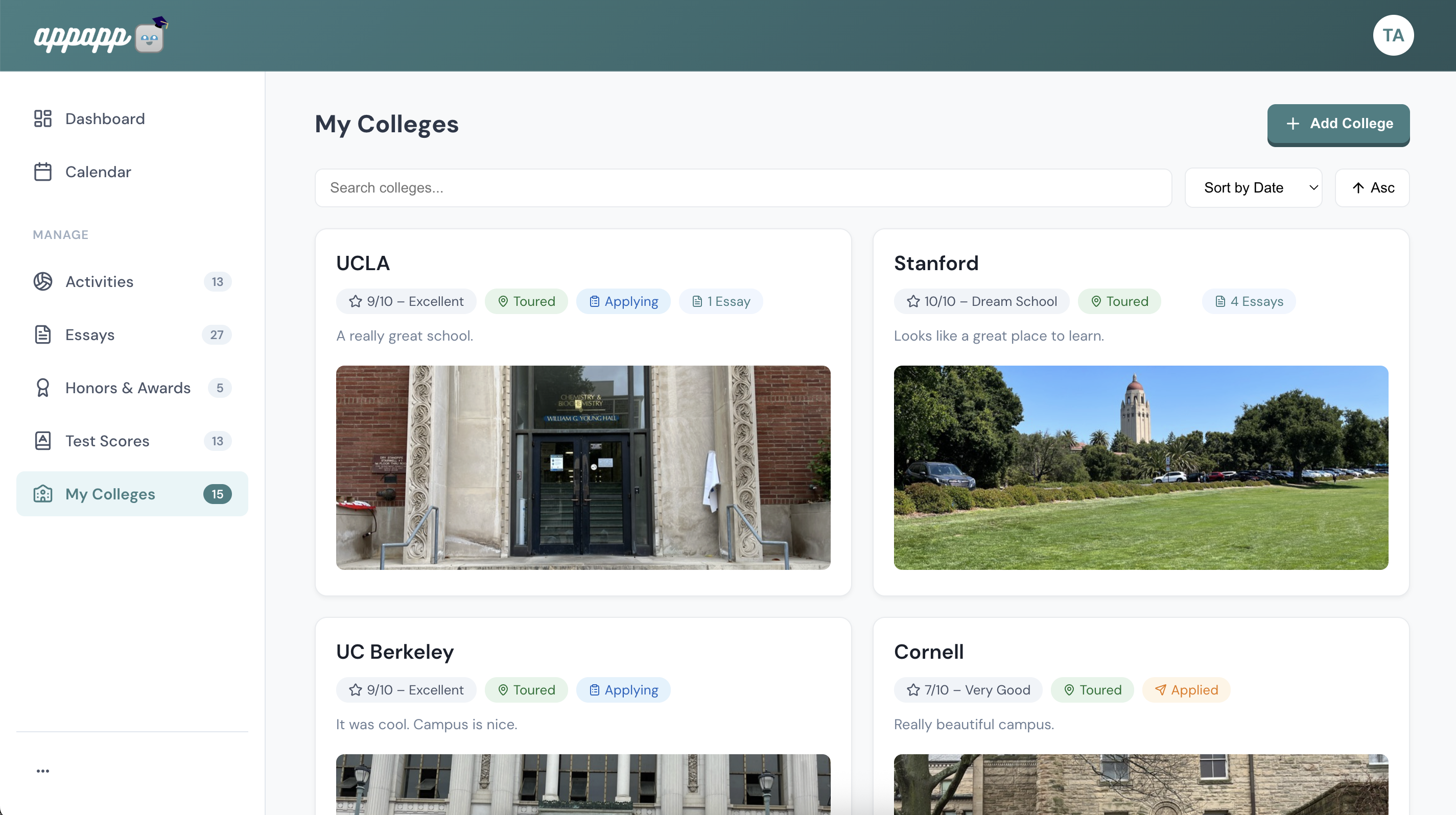 Build Your List & Track Every School