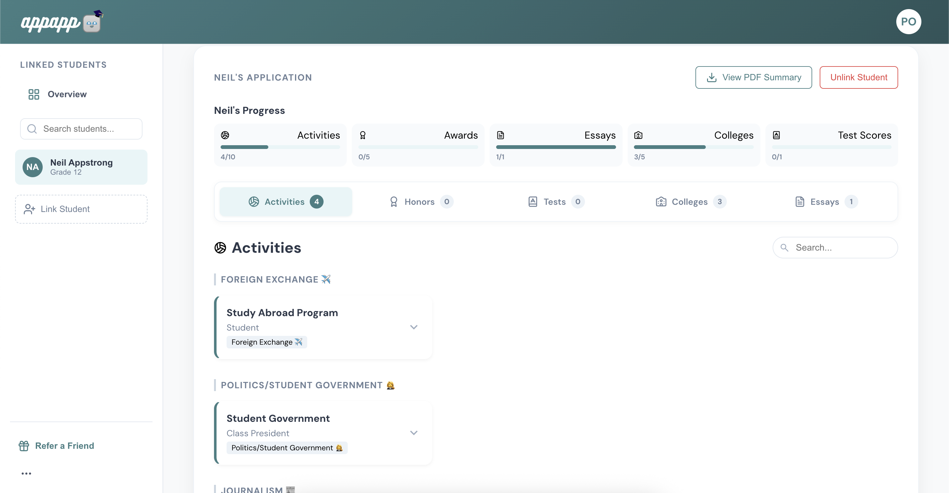 See Their Full Profile Anytime — Activities, Scores, Essays & More