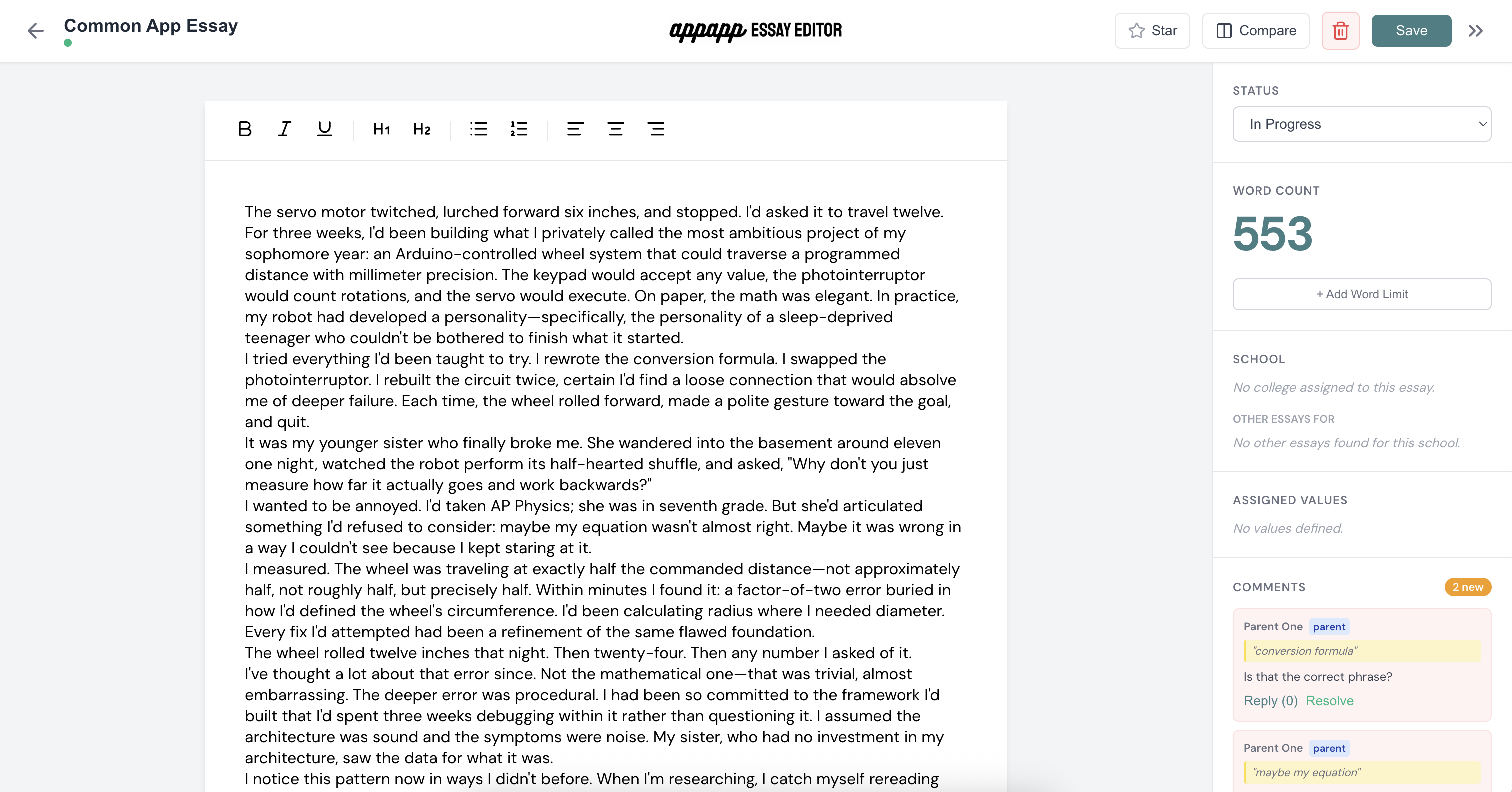 Write, Edit & Organize All Your Essays