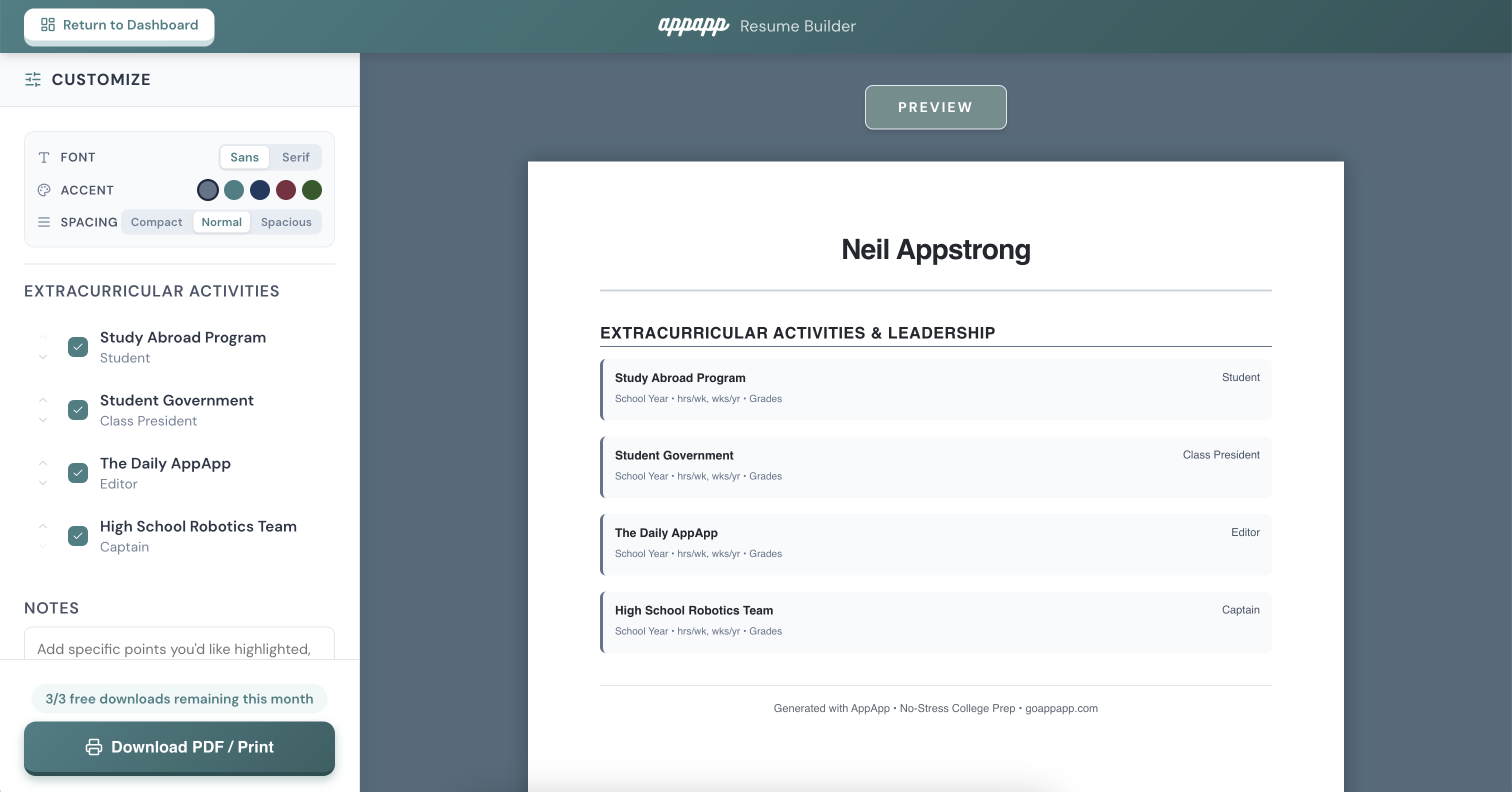 Generate a Polished Resume in One Click